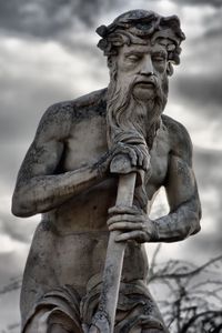 Close-up of statue against sky