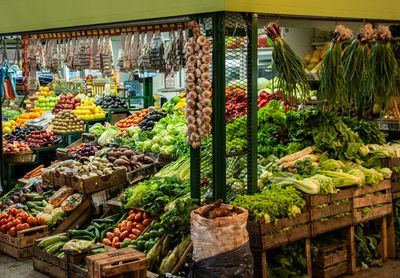 Fresh fruits in market stall