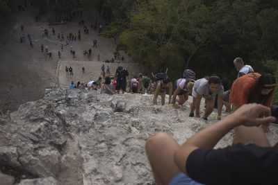 Group of people on the ground