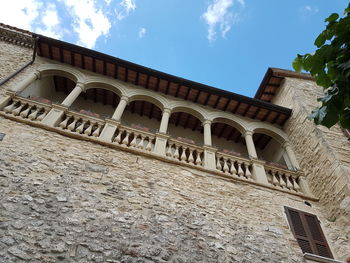 Low angle view of built structure against the sky