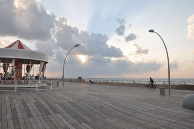 Scenic view of sunset over sea