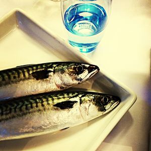 Close-up of food on table