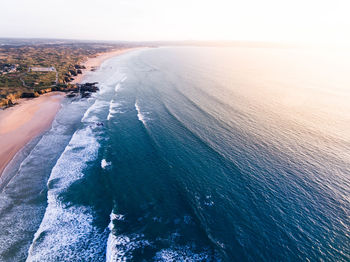 Aerial view of sea against sky