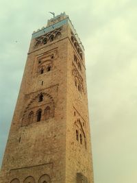 Low angle view of tower against sky