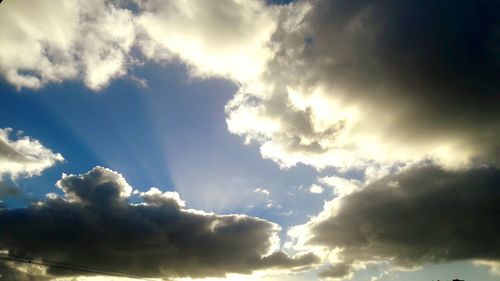 Low angle view of clouds in sky