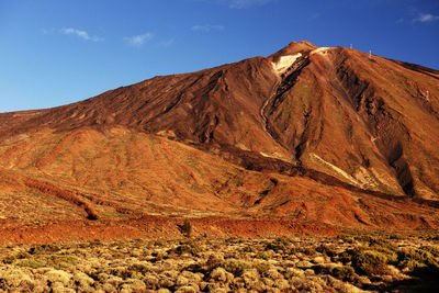 Scenic view of mountains against sky at teide national park