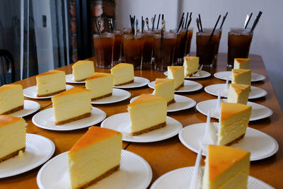 Close-up of tea served on table