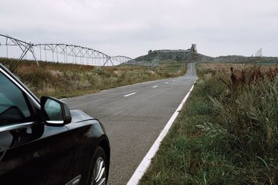 Car on road against sky