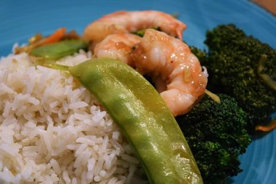 Close-up of fresh vegetables in plate