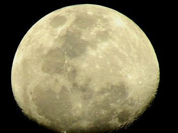 Close-up of moon over black background