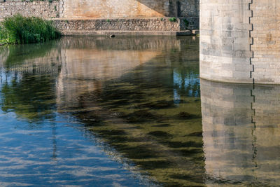 View of bridge over lake