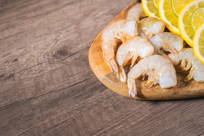 Close-up of food on table