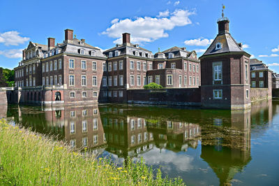 Reflection of buildings in water