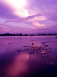 Scenic view of dramatic sky during sunset