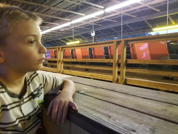 Portrait of boy looking at camera