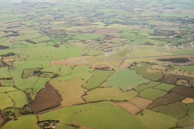 Aerial view of agricultural landscape