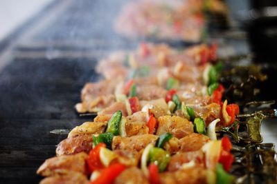 Close-up of food served in plate