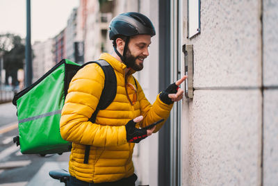 Young man using mobile phone