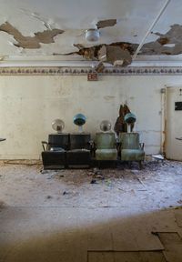 Interior of abandoned building