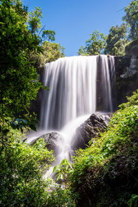 Low angle view of waterfall