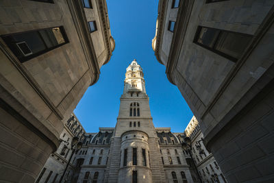 Low angle view of buildings against sky