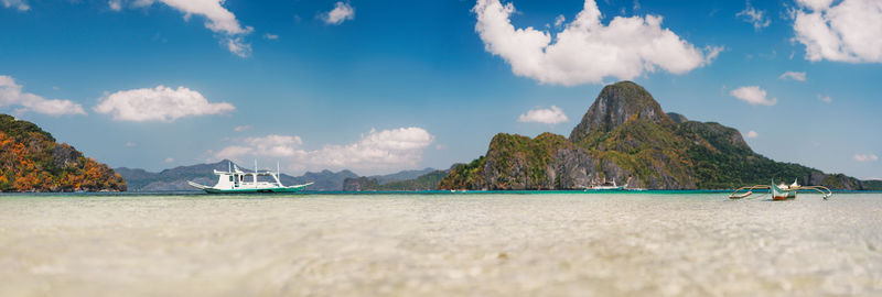 Panoramic view of sea against sky