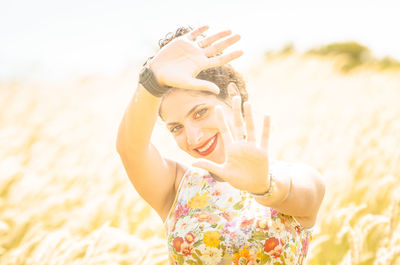 Portrait of a smiling young woman