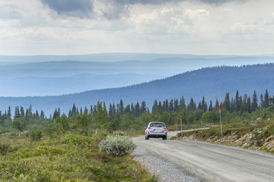 Car on road against sky