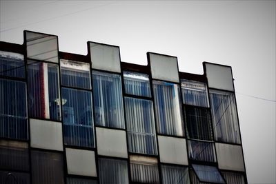 Low angle view of modern building against sky