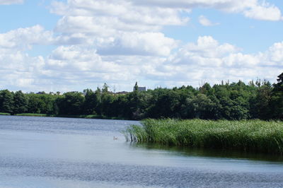 Scenic view of river against sky