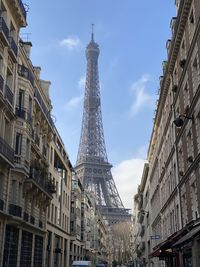 Low angle view of buildings in city