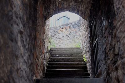 Staircase in old tunnel