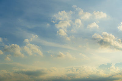 Low angle view of clouds in sky