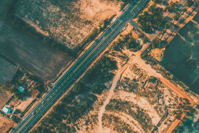 High angle view of city