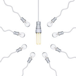 High angle view of barbed wire on white background