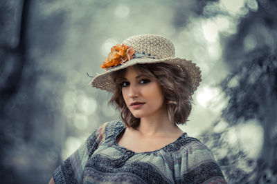 Portrait of young woman
