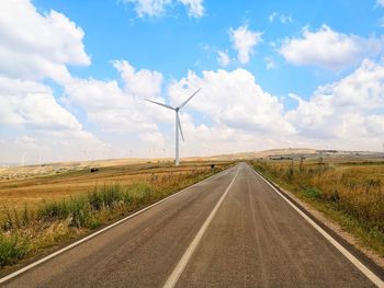 Wind turbines in the countryside of basilicata