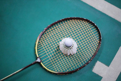 High angle view of ball on table