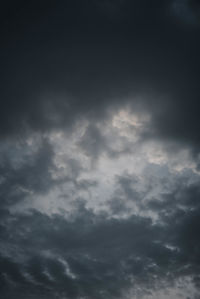 Low angle view of storm clouds in sky