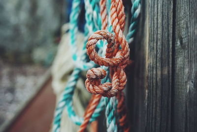 Close-up of ropes