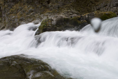 River flowing through rocks