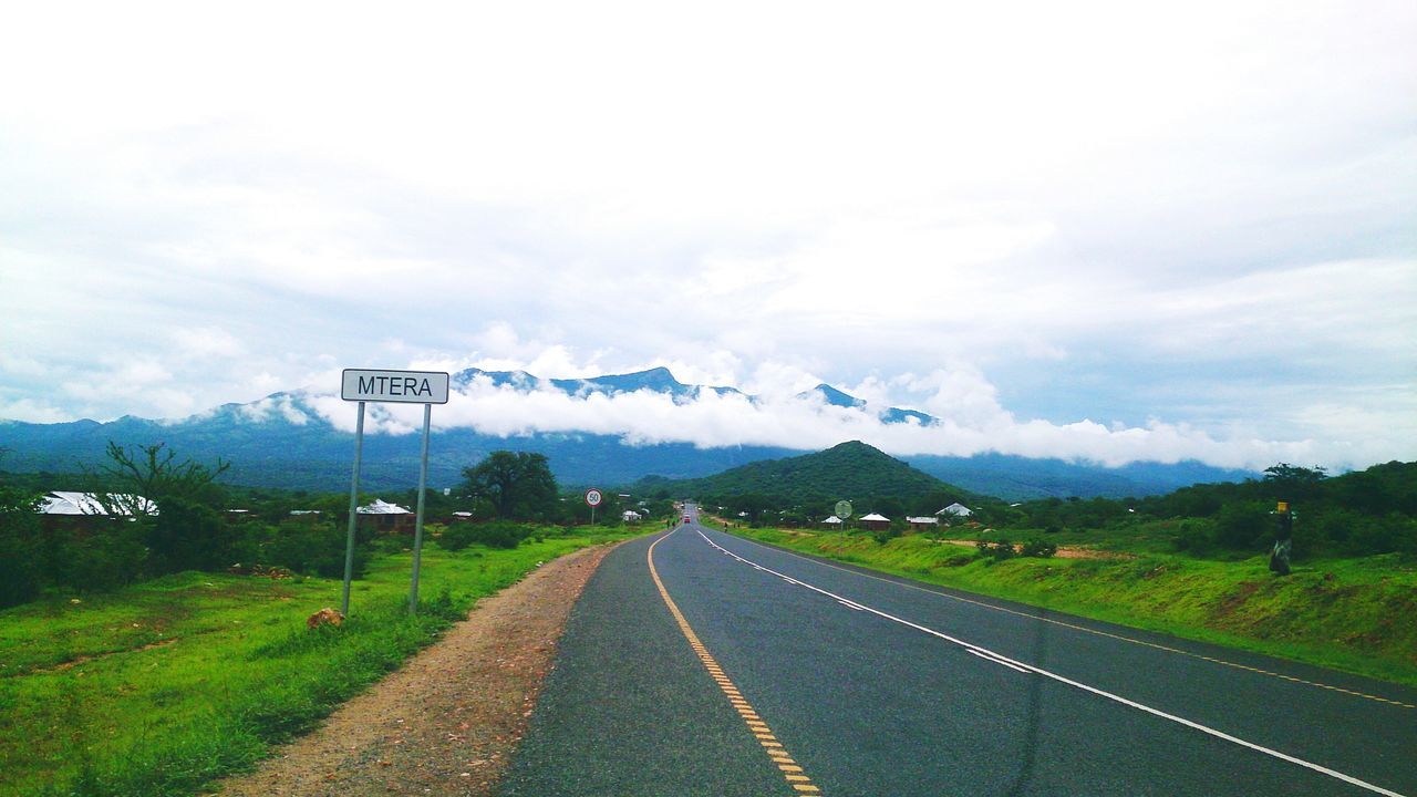 the way forward, transportation, road, road marking, diminishing perspective, mountain, vanishing point, sky, country road, landscape, road sign, empty road, cloud - sky, empty, tranquility, mountain range, tranquil scene, nature, scenics, non-urban scene