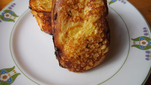 Close-up of bread on plate