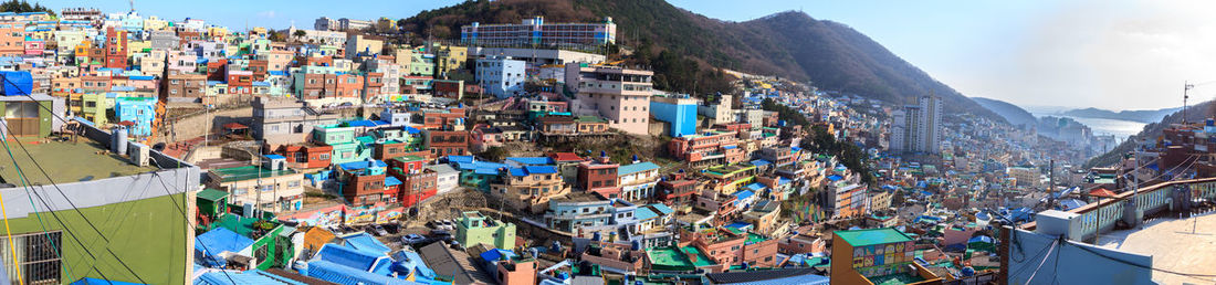 Aerial view of a town