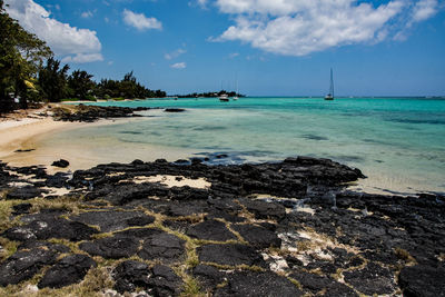 Scenic view of sea against sky