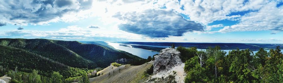 Panoramic view of sea against sky