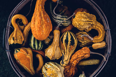 High angle view of fruits