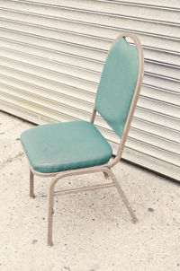 Empty chairs in seat