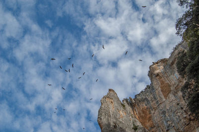 Low angle view of cloudy sky