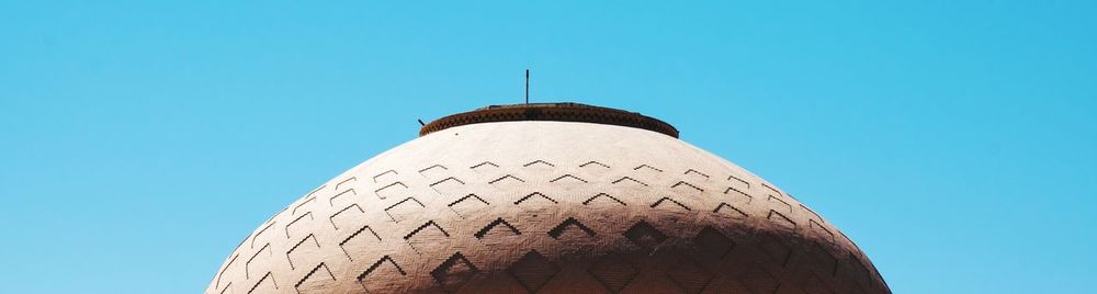 Low angle view of building against clear sky